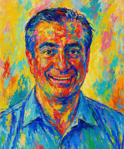 Steve Head Shot in the Style of Leroy Neiman Cropped Edited 500px H-1